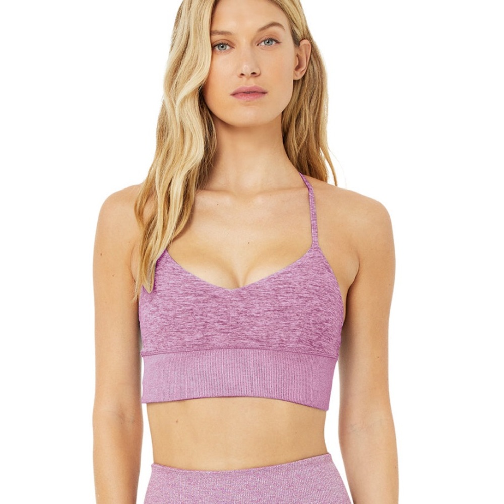 Alo yoga lavish bra top electric violet small NWT